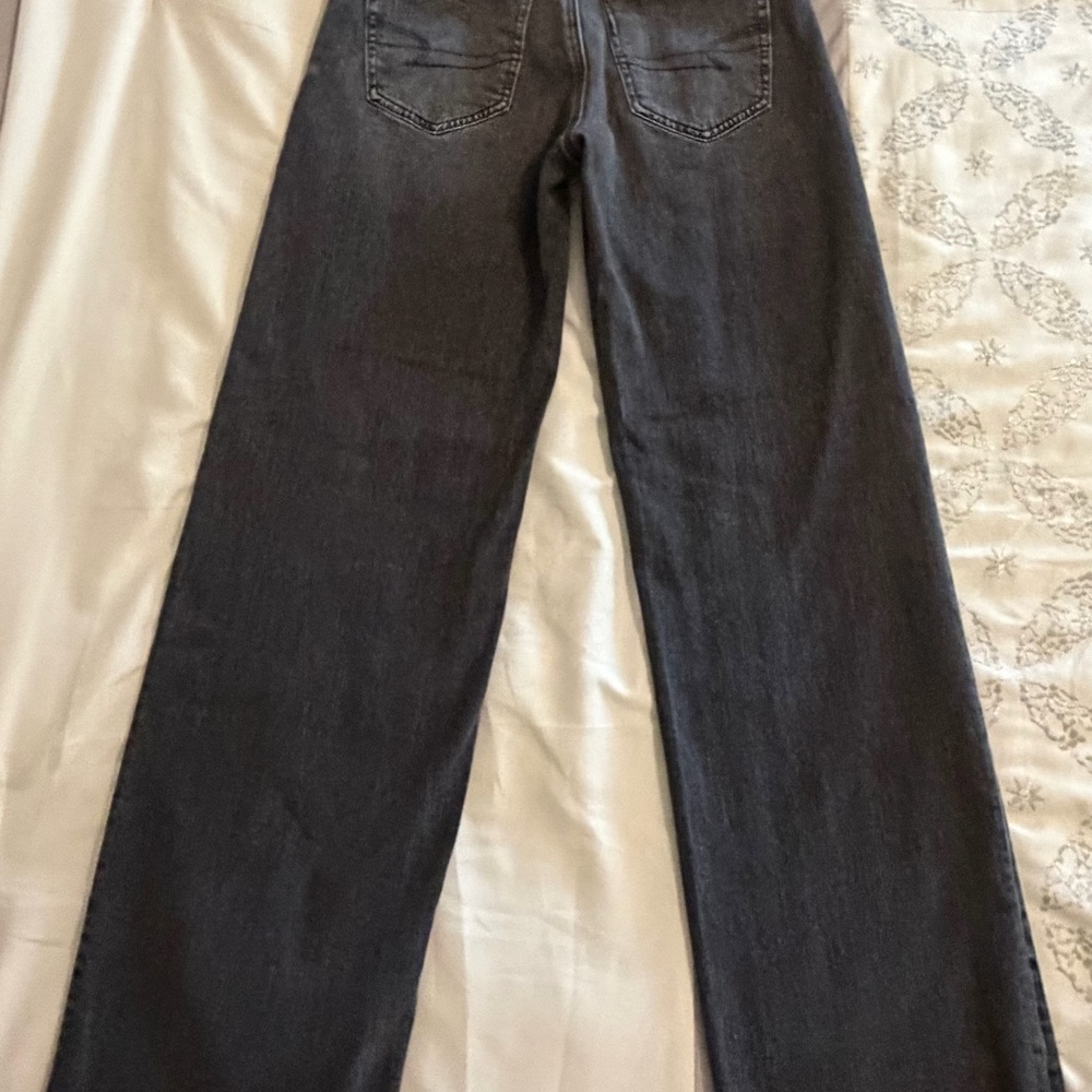 American Eagle Outfitters Dark Gray Women's Straight Leg Jeans